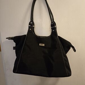 Roots Black Women's  Tote Travel Overnight Bag